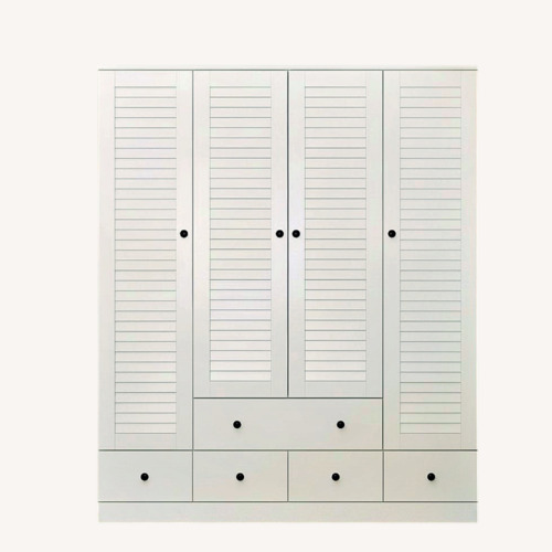 Used Walmart Timechee White Wood Armoire for sale on AptDeco