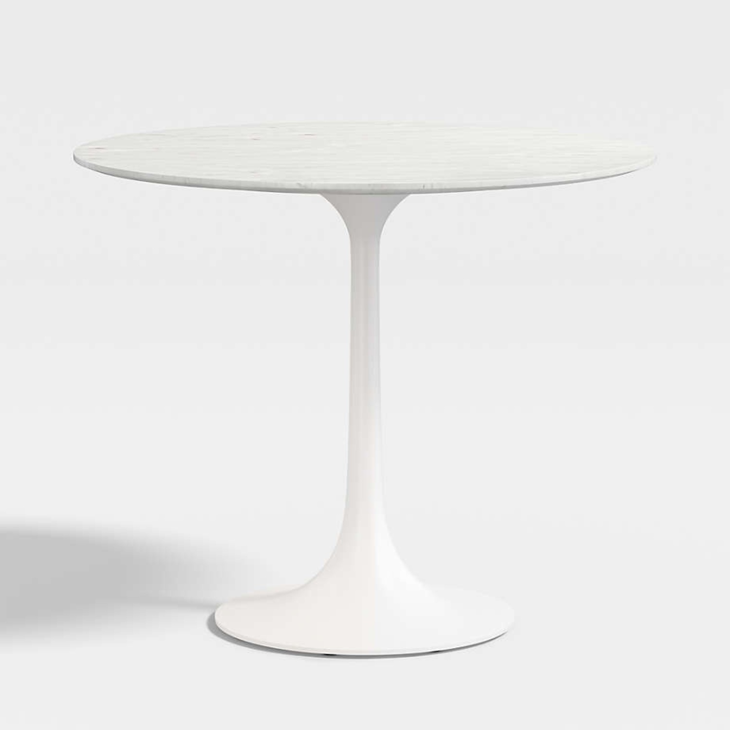 Crate & Barrel Nero White Marble Dining Table - image-6