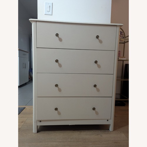 Used Homfa White Dresser With 4 Drawers  for sale on AptDeco