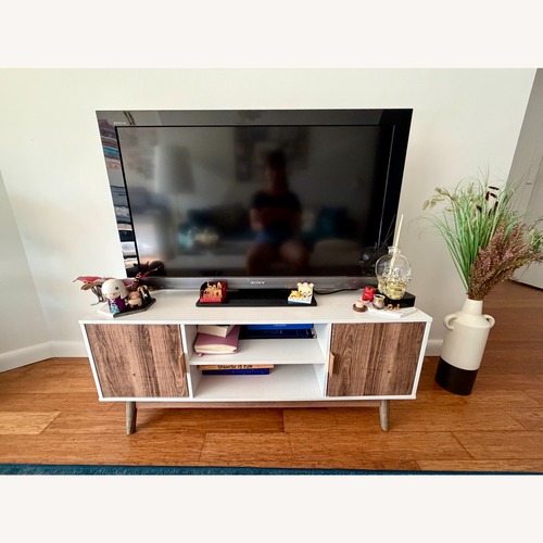 Used Nathan James Wesley Scandinavian TV Stand Media Console for sale on AptDeco