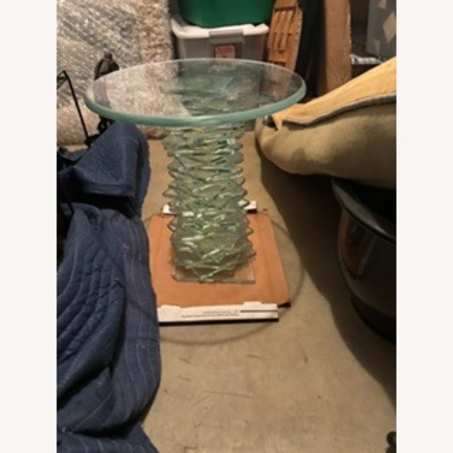 Glass Side Table Stacked MCM - image-2