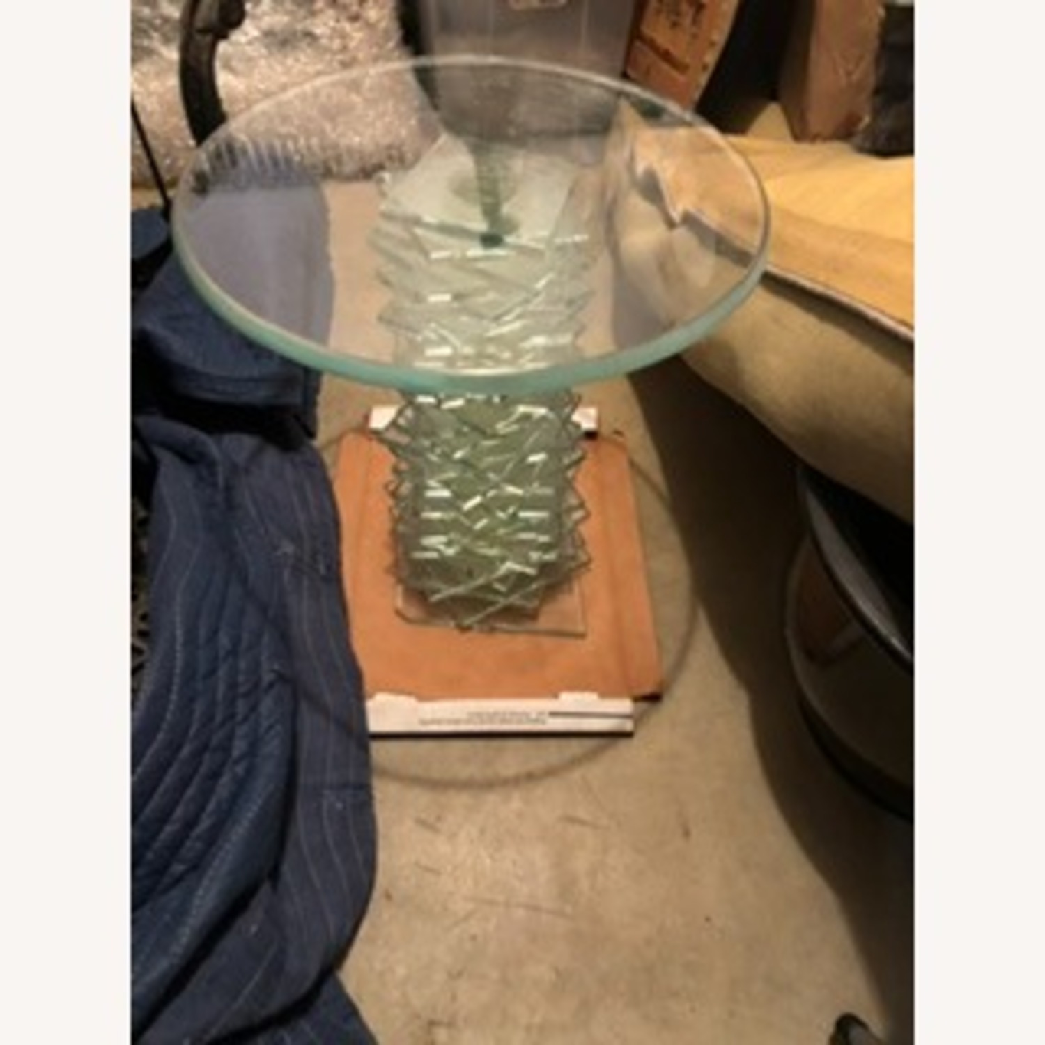 Glass Side Table Stacked MCM - image-3