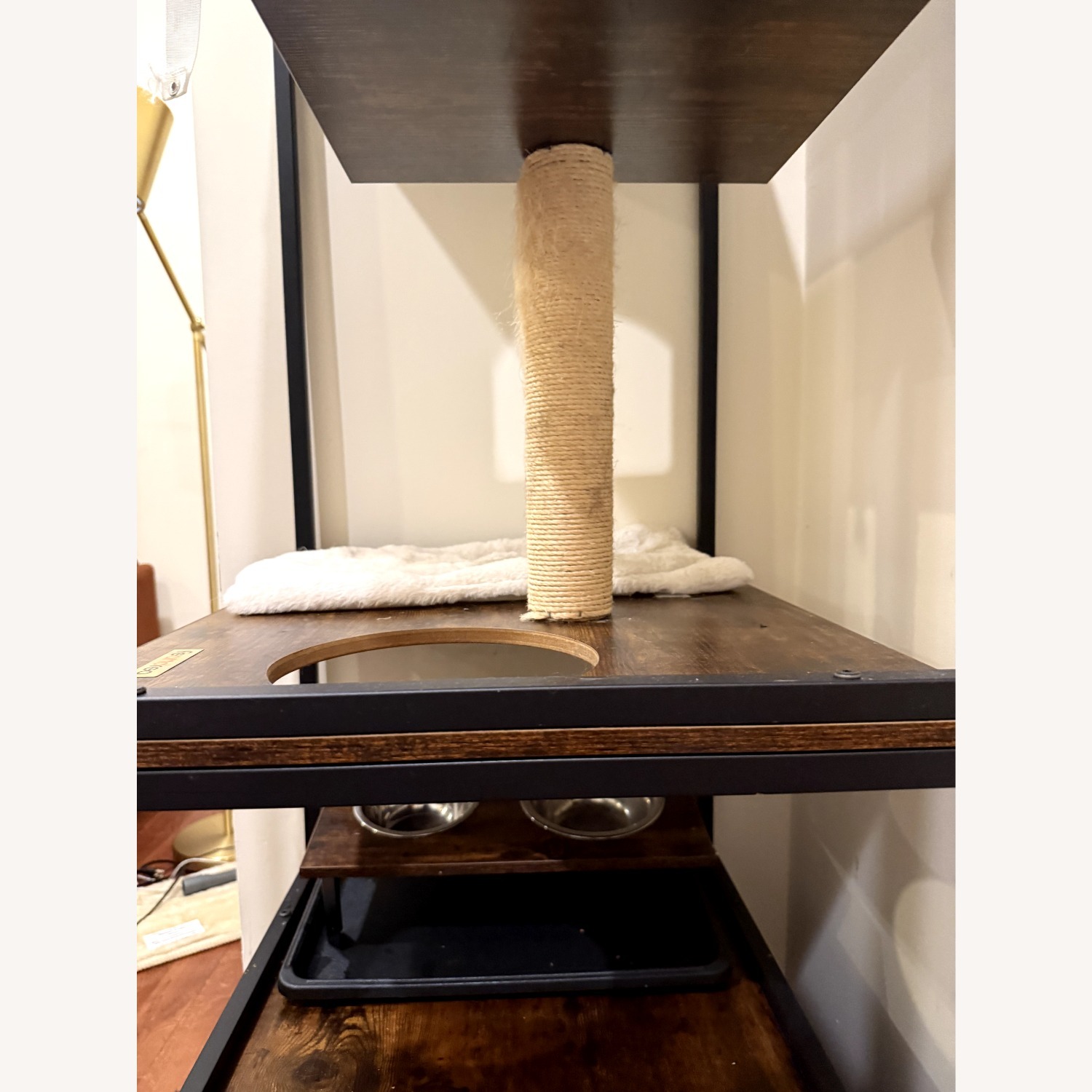 Kimmel 58" Cat Condo with Litter Box Enclosure and Elevated Bowls - image-3