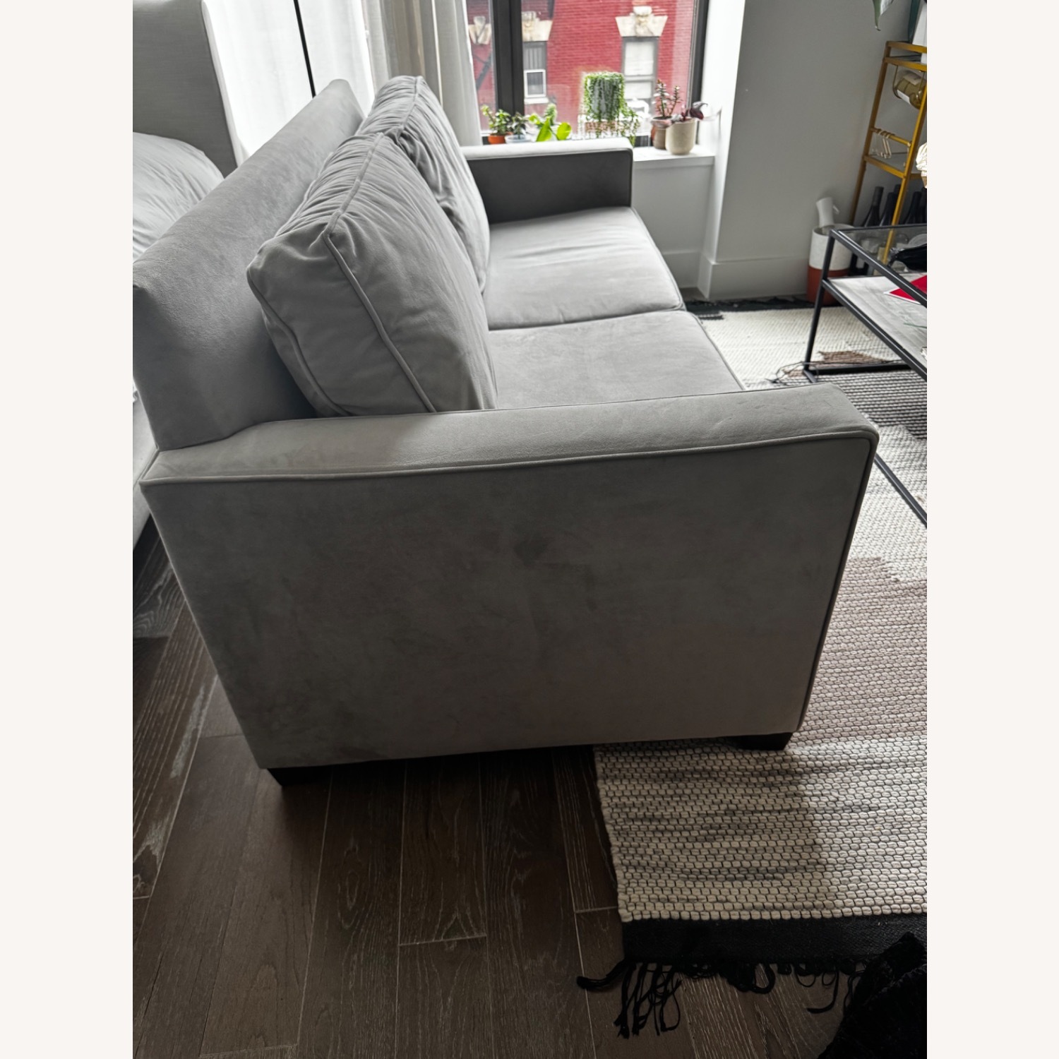 West Elm Henry Light Gray Fabric 2 Seater Sofa - image-3