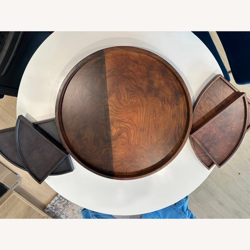 Used Dwell Studio Dark Brown Wooden Nesting Trays for sale on AptDeco