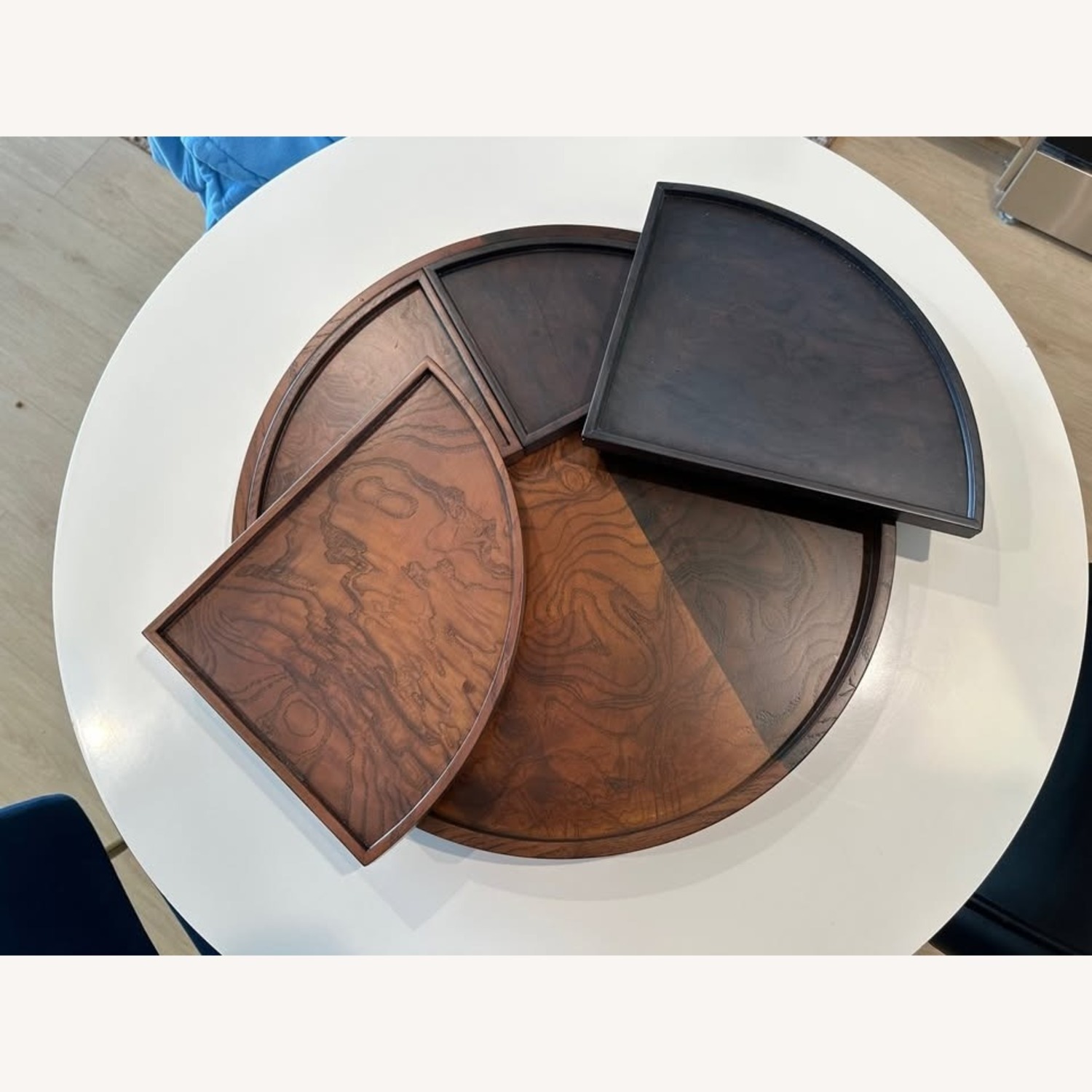 Dwell Studio Dark Brown Wooden Nesting Trays - image-4