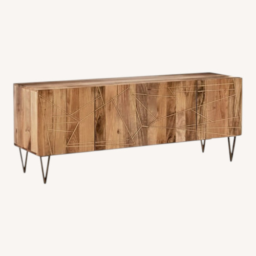 Used West Elm Roar + Rabbit Geo Inlay Media Console (68") for sale on AptDeco