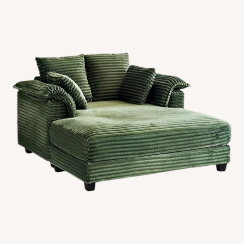 Used Wayfair Green Fabric Chaise Lounge for sale on AptDeco