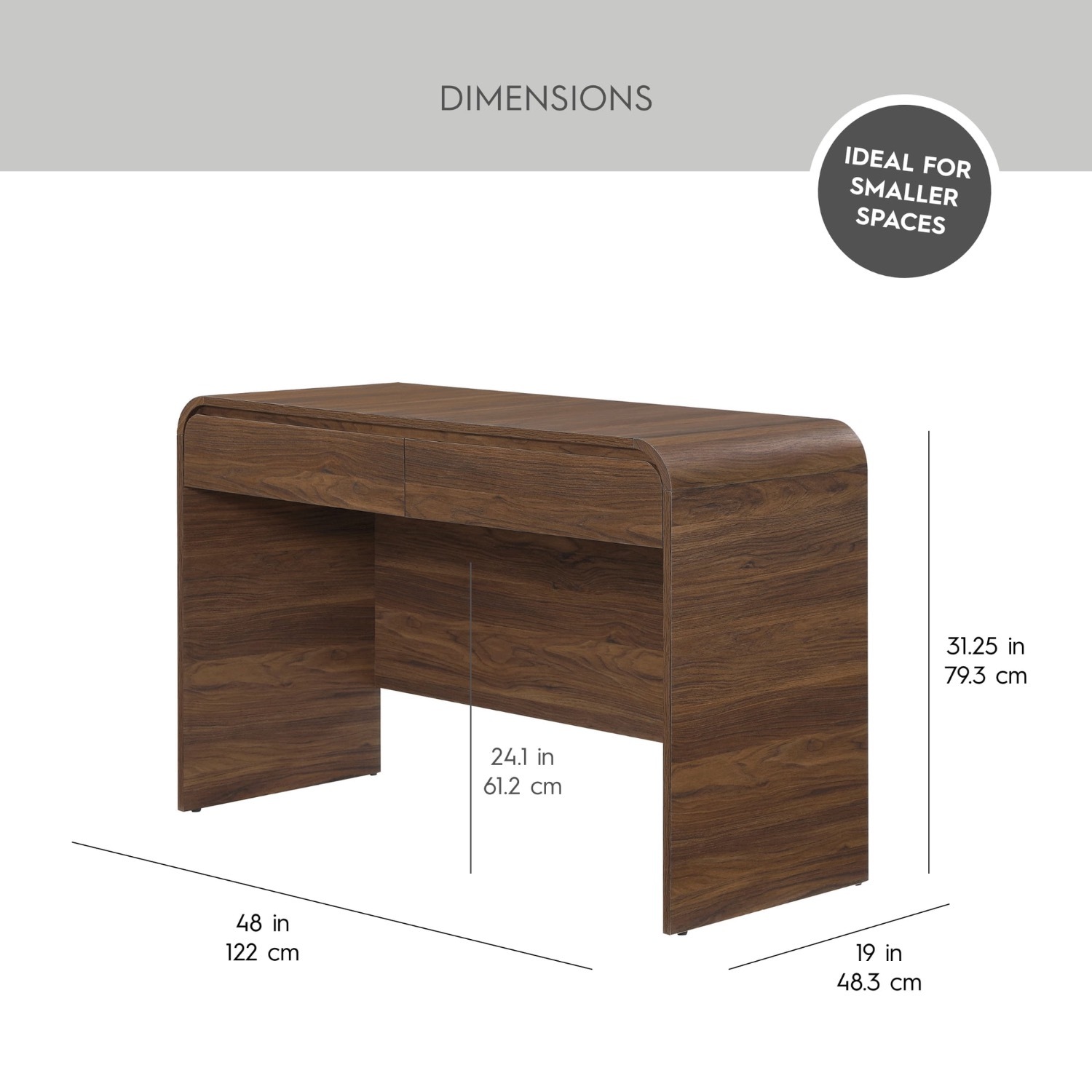 Better Homes and Gardens Juliet Curved Loft Desk - image-9