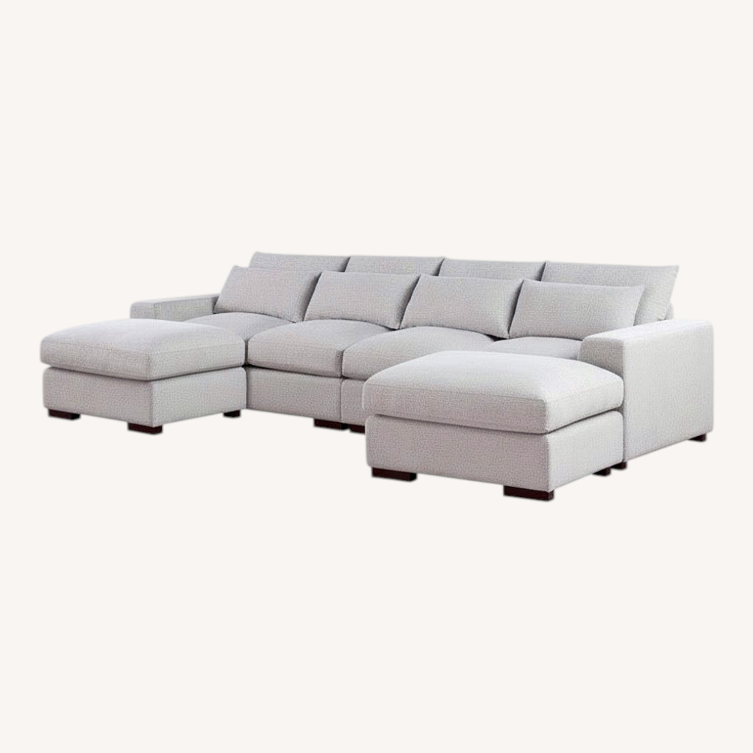 Wayfair Light Gray Linen 3+ Seater Sofa - image-0