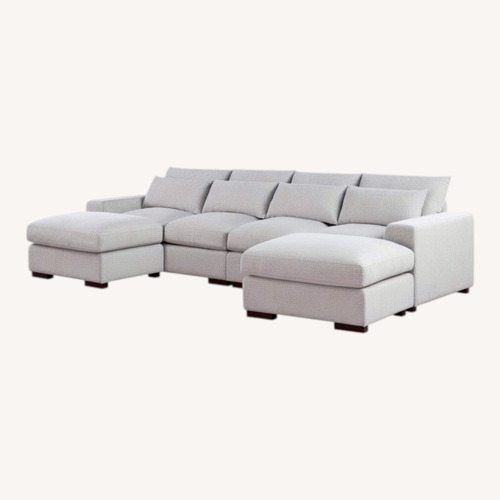 Used Wayfair Light Gray Linen 3+ Seater Sofa for sale on AptDeco