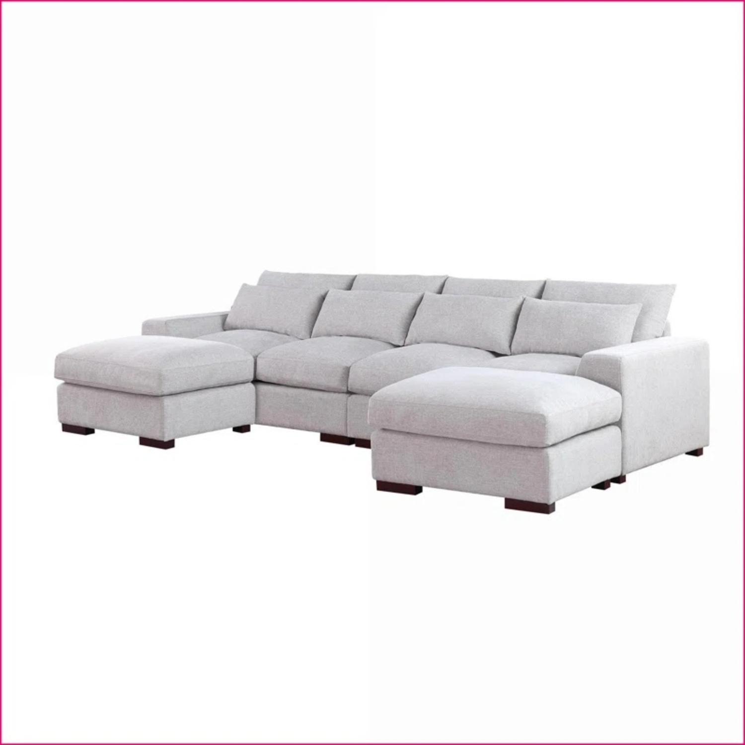 Wayfair Light Gray Linen 3+ Seater Sofa - image-4