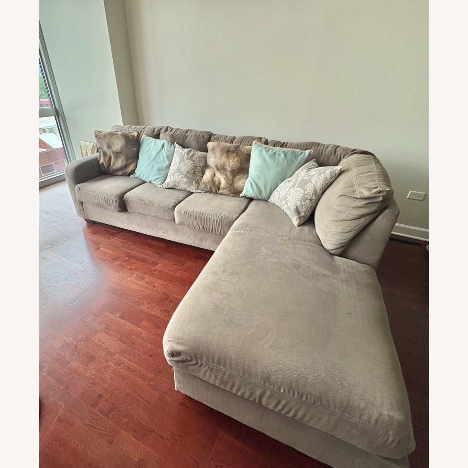 Ashley Furniture Light Gray Fabric Sleeper Sofa - image-2