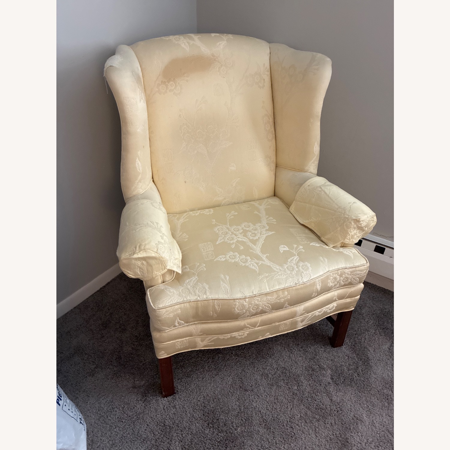 Hitchcock Furniture White Fabric Armchair - image-1