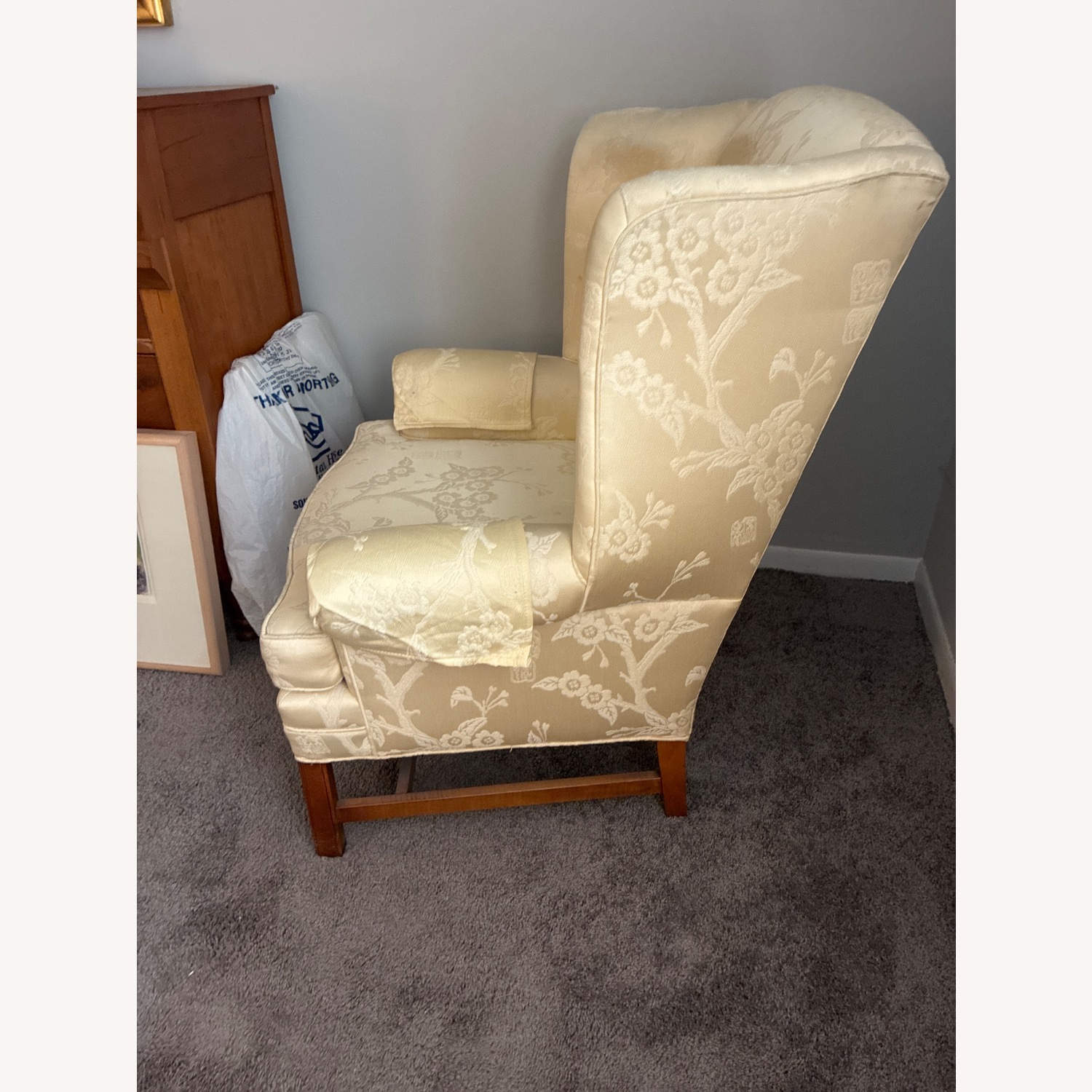 Hitchcock Furniture White Fabric Armchair - image-3
