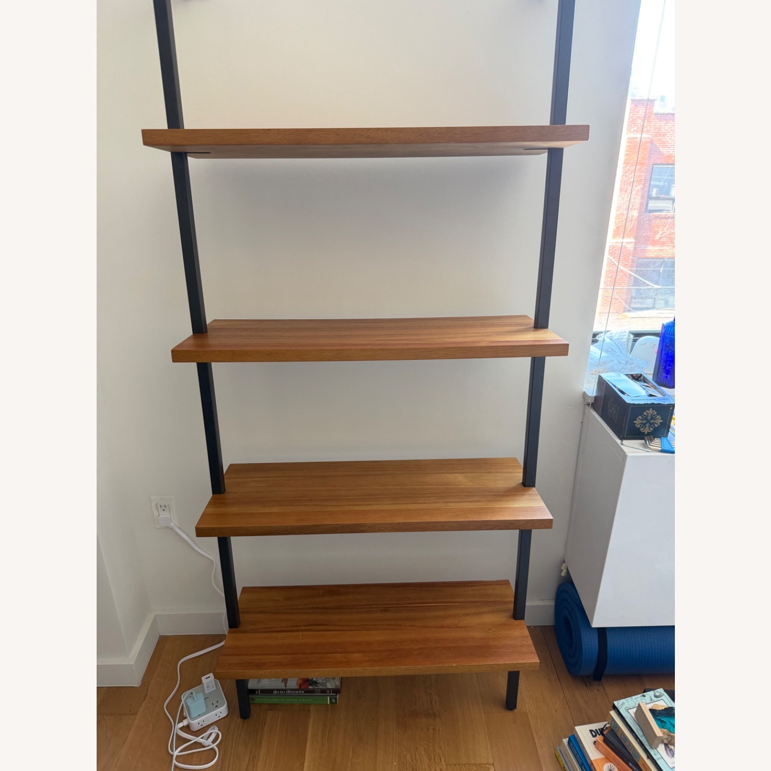 CB2 Helix Bookshelf Light Brown Bookcase - image-2