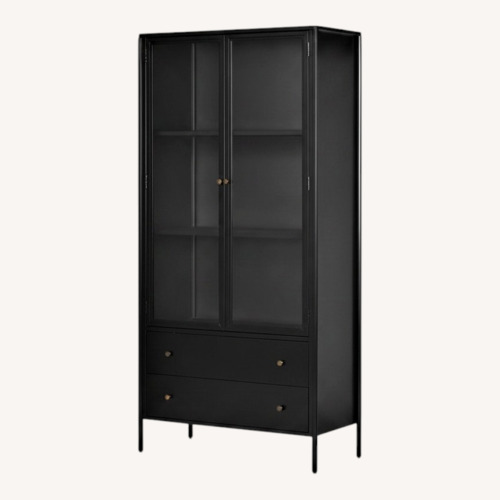 Used Burke Décor Black Iron Sideboard for sale on AptDeco