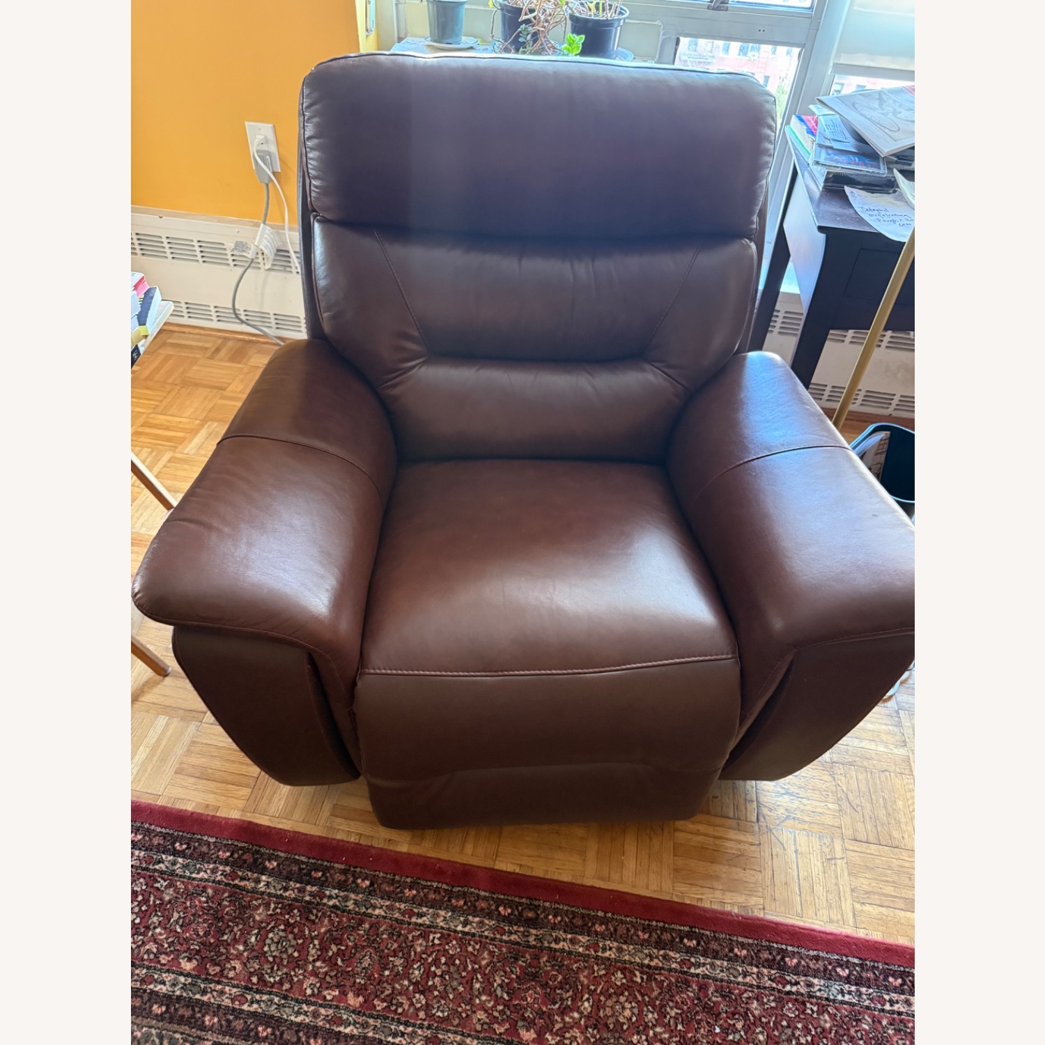 Raymour & Flanigan Henrick Leather Recliner - image-3