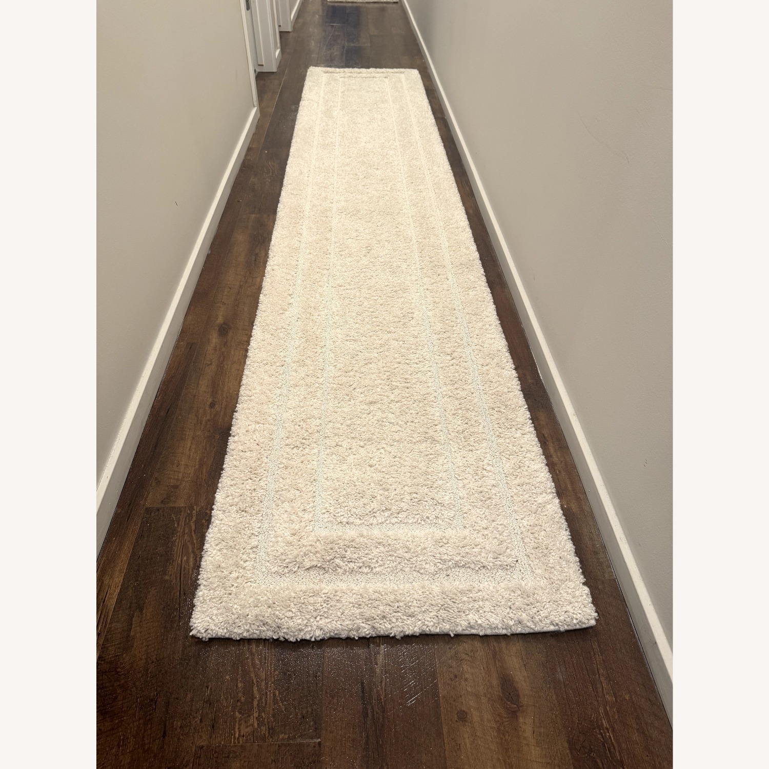 White Runner Rug 2.3' x 11' - image-1