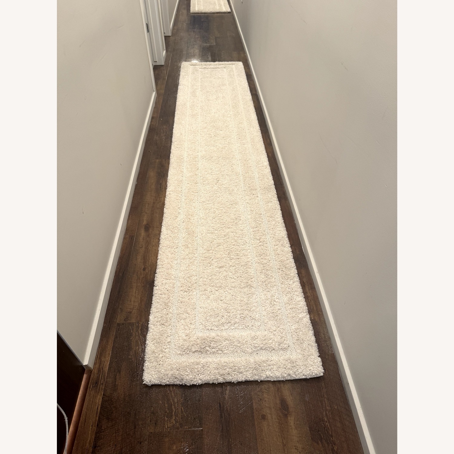 White Runner Rug 2.3' x 11' - image-7