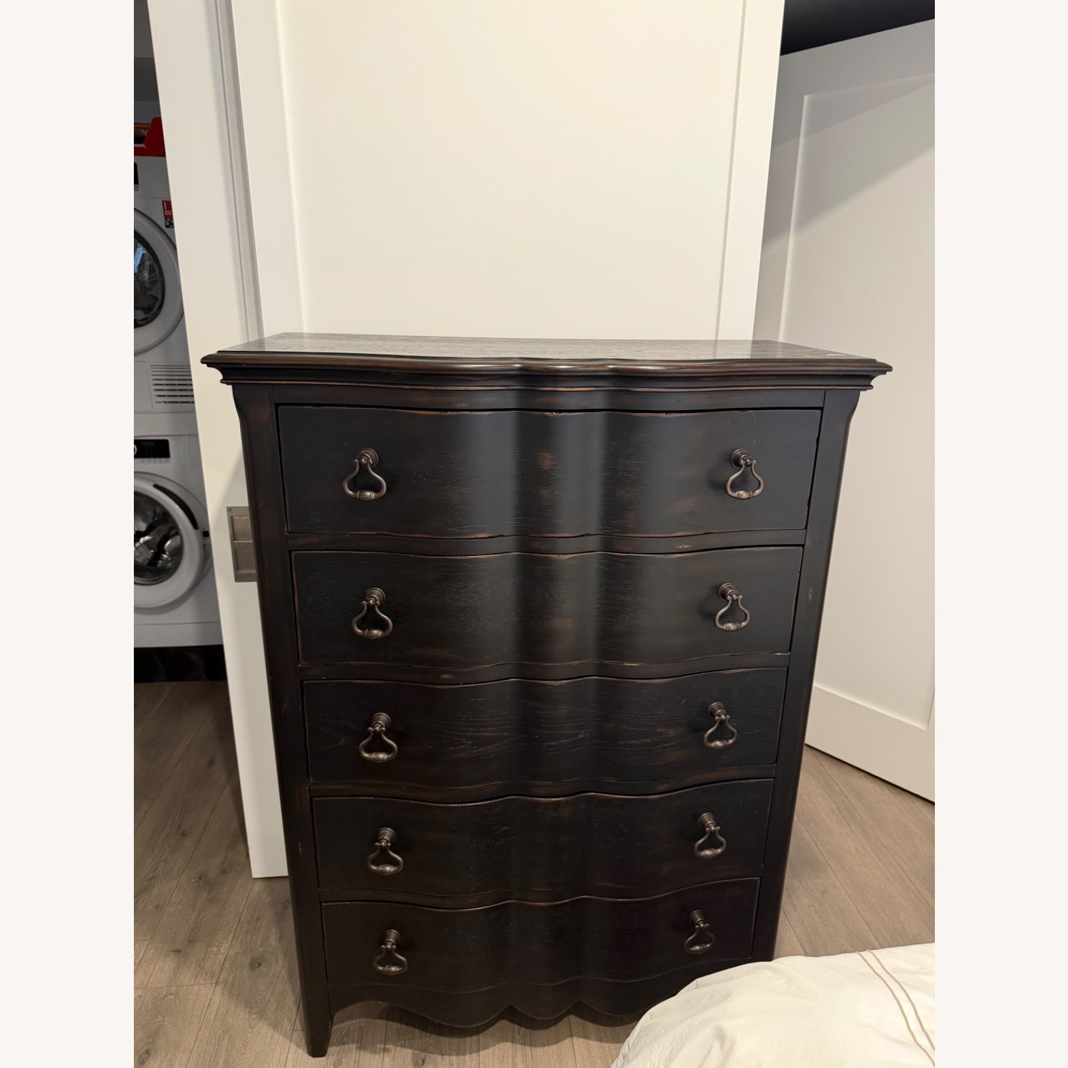Raymour & Flanigan Black Wood Dresser - image-1