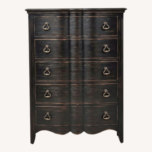 Used Raymour & Flanigan Black Wood Dresser for sale on AptDeco