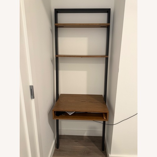 Used West Elm Light Brown Ladder Shelf Wall Desk (28") for sale on AptDeco