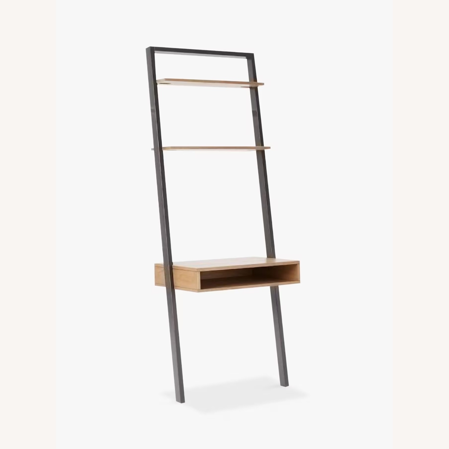 West Elm Light Brown Ladder Shelf Wall Desk (28") - image-5