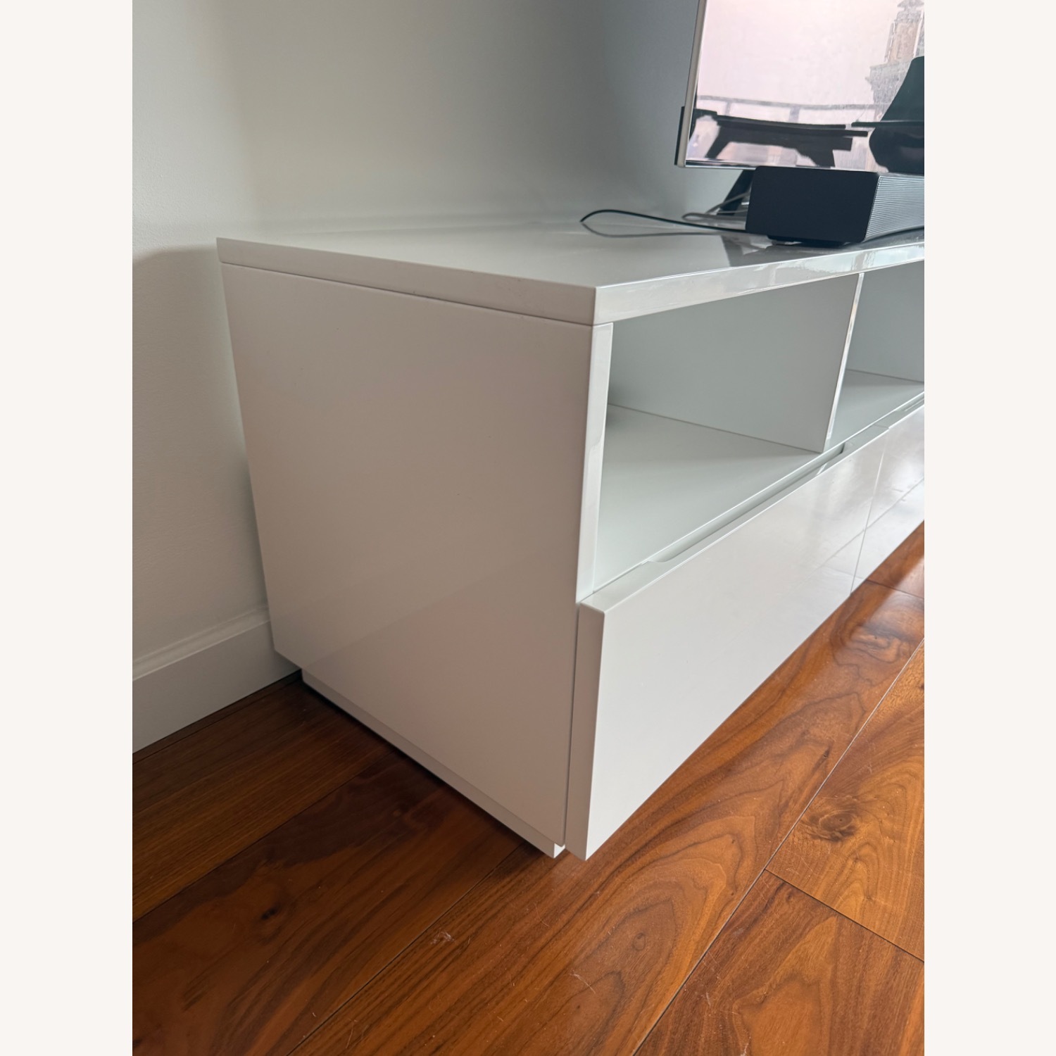 CB2 Chill 80" White High-Gloss Media Console - image-2
