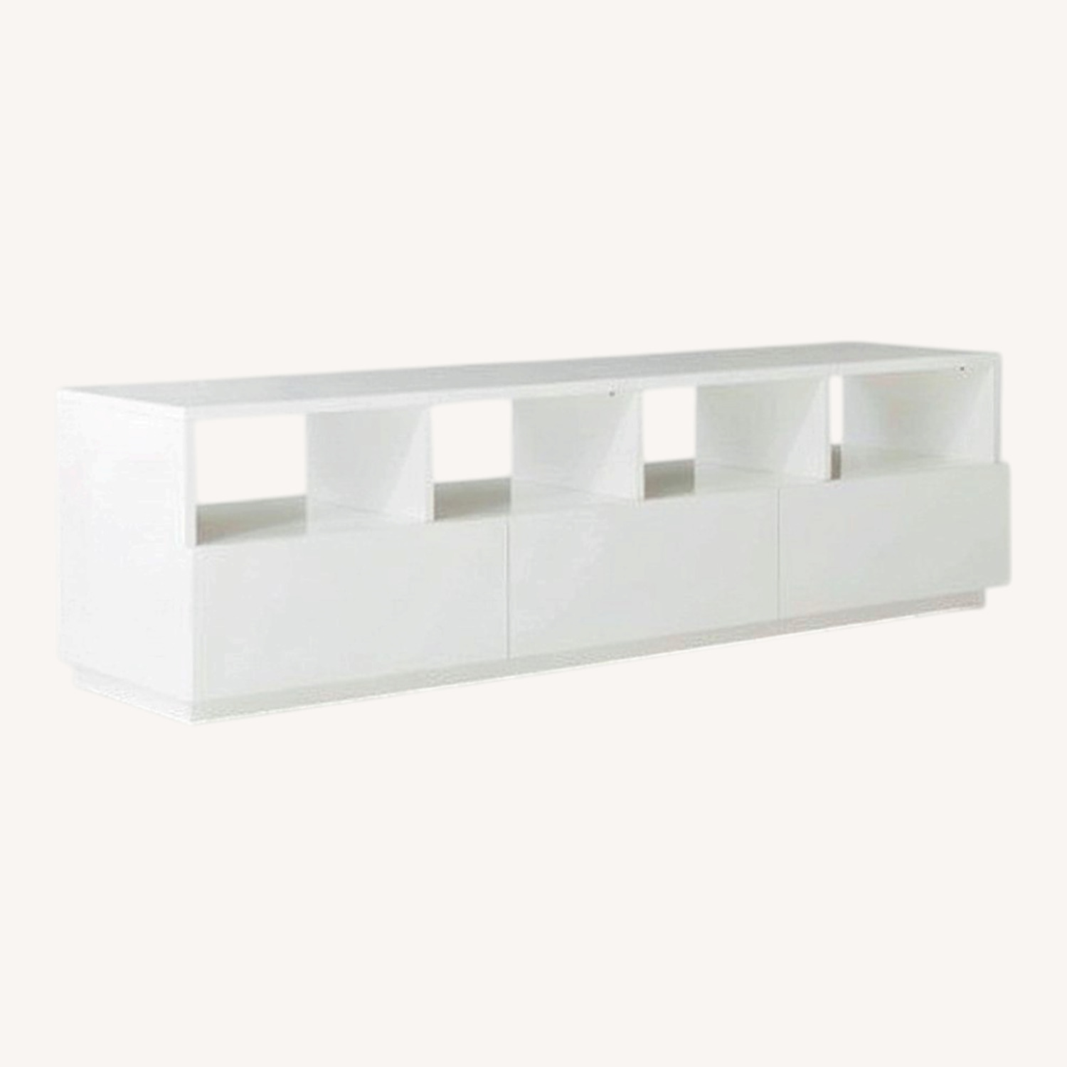 CB2 Chill 80" White High-Gloss Media Console - image-0