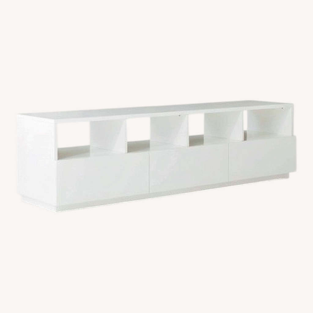 Image of CB2 Chill White High-gloss Media Console