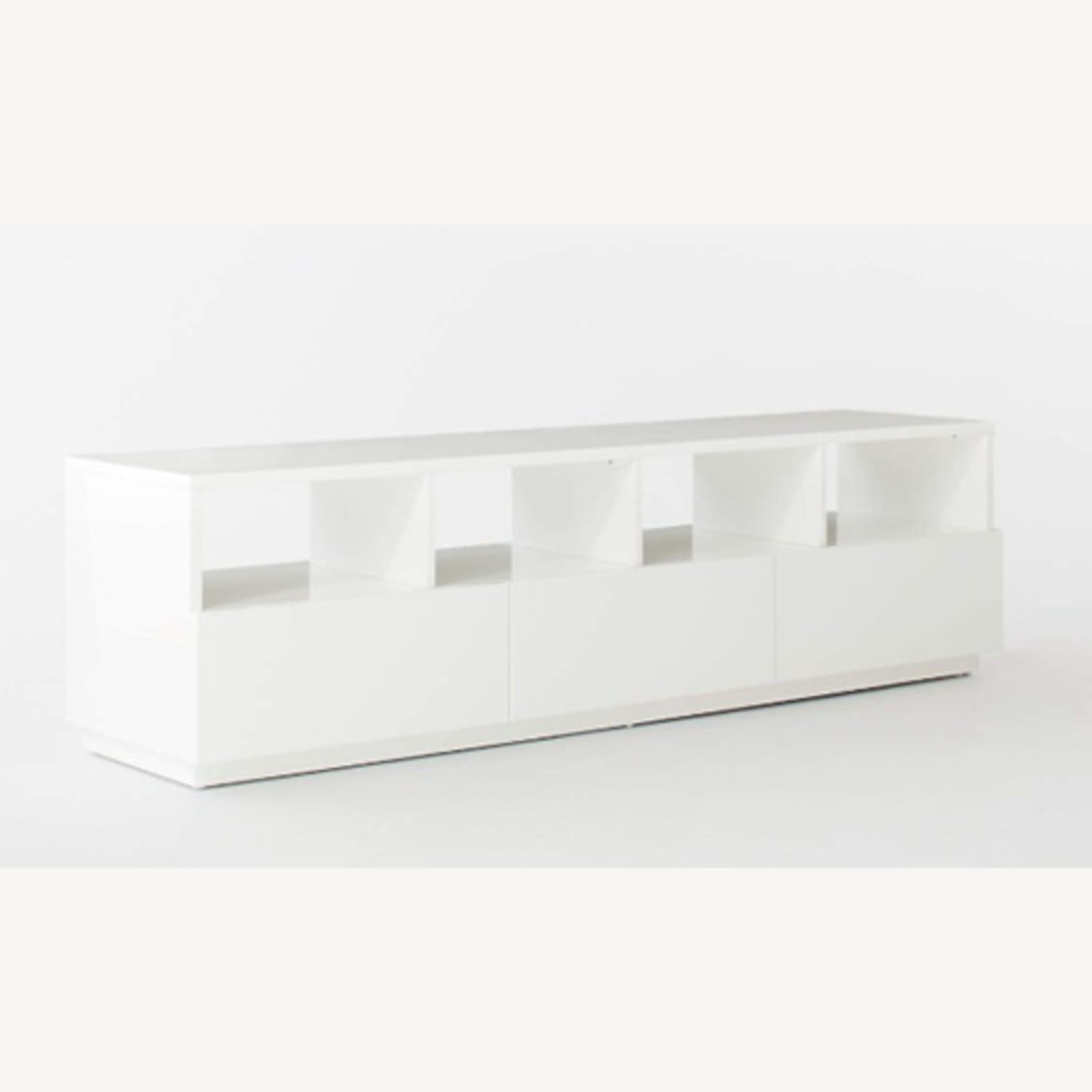 CB2 Chill 80" White High-Gloss Media Console - image-1