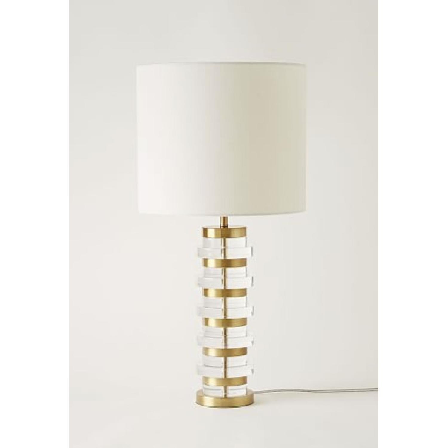 West Elm Clear Disc Table Lamps - image-5