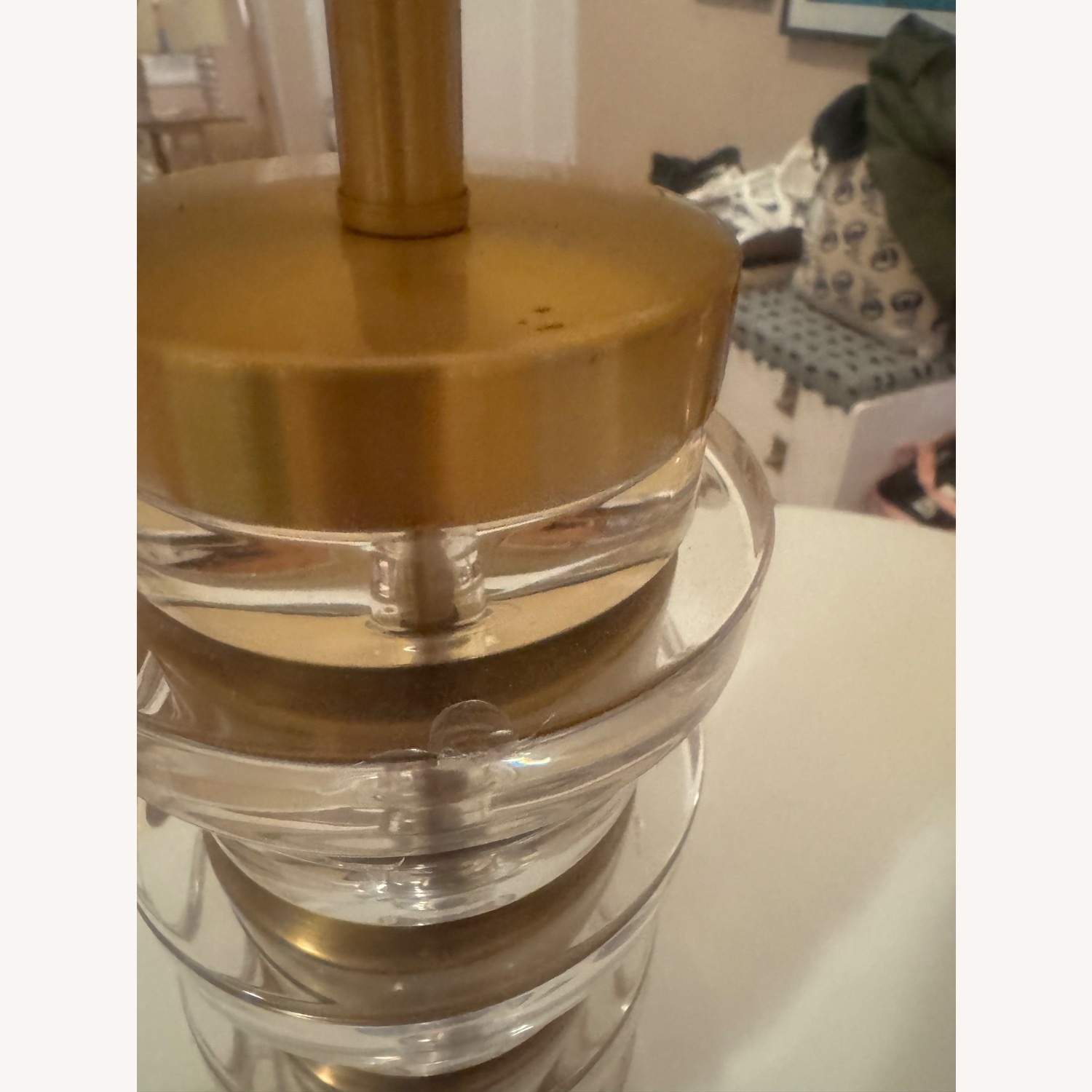 West Elm Clear Disc Table Lamps - image-4