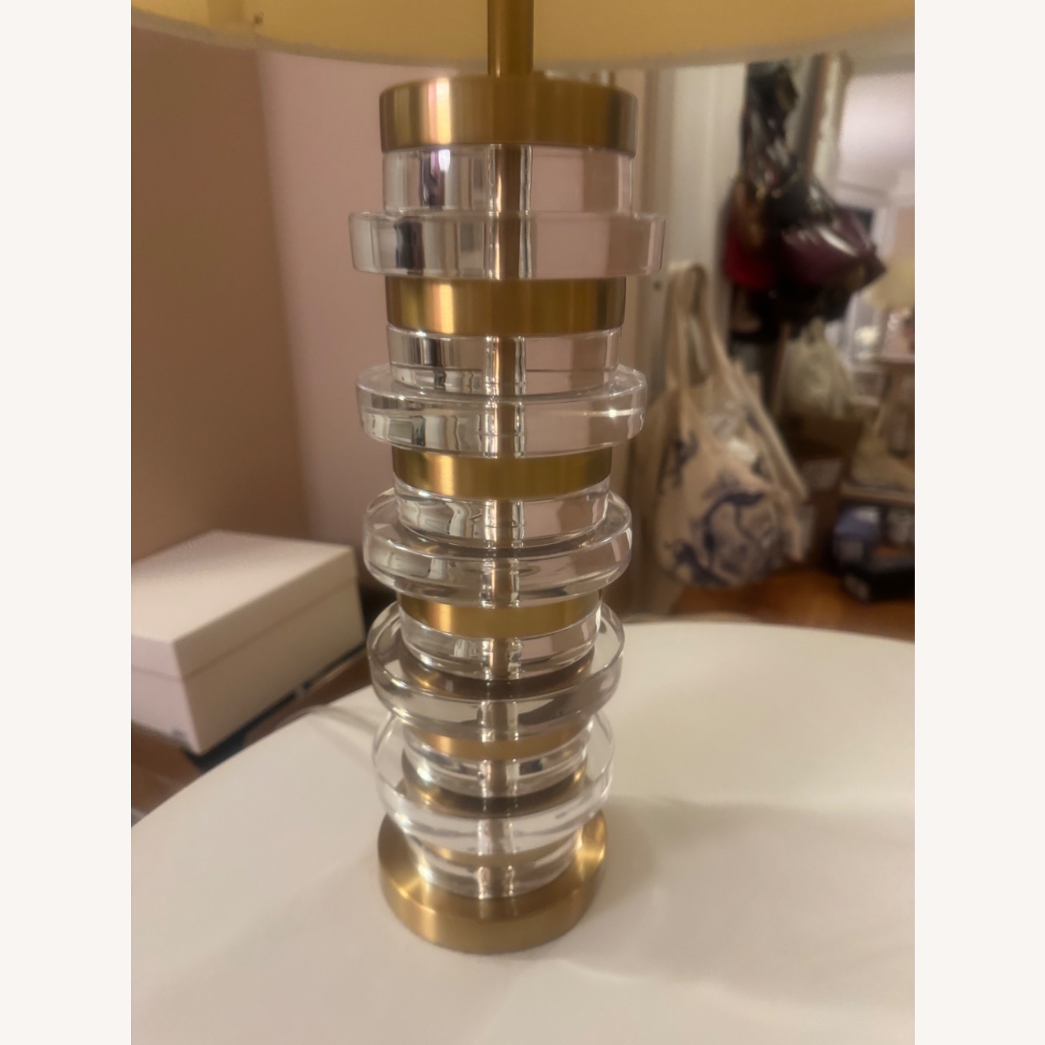 West Elm Clear Disc Table Lamps - image-2