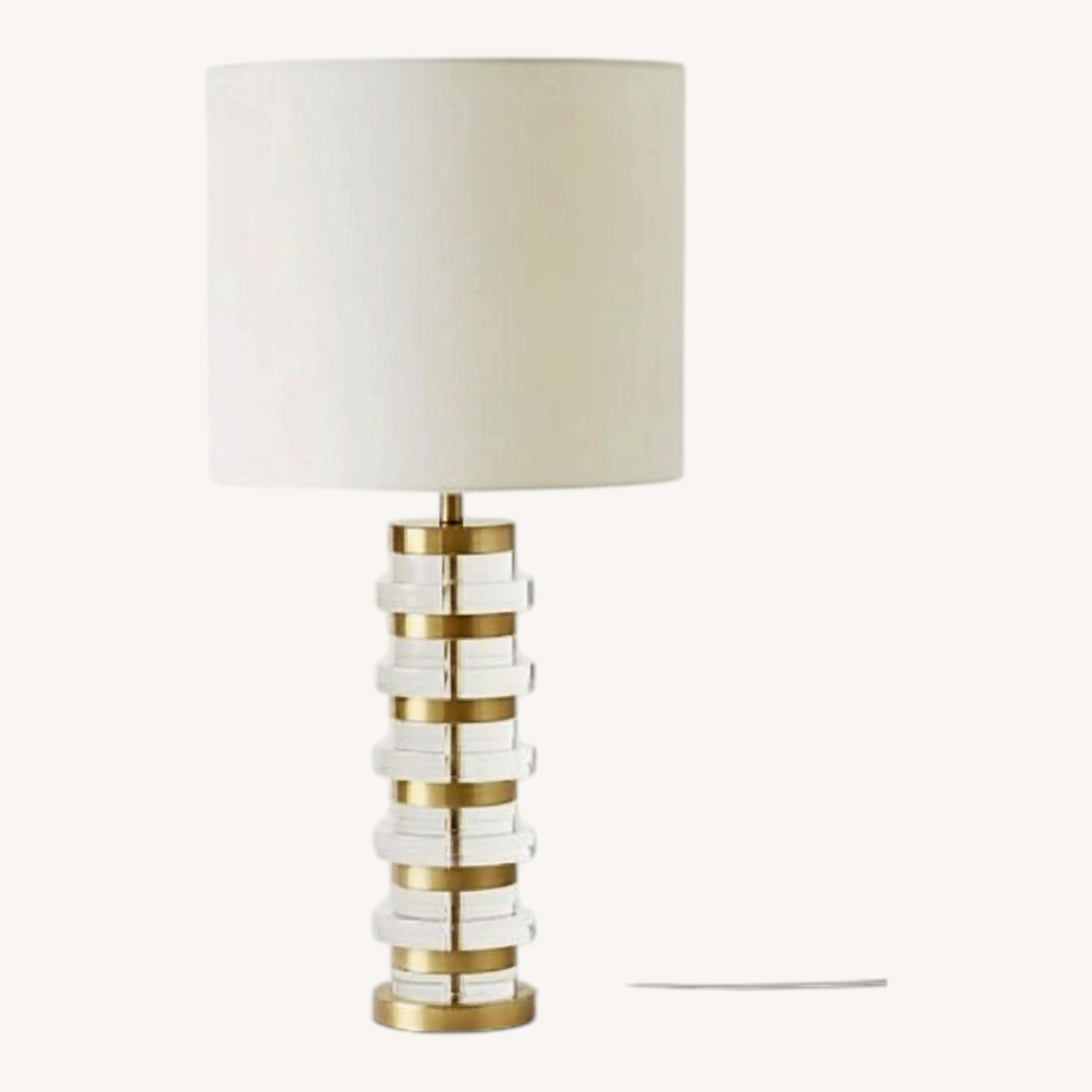 West Elm Clear Disc Table Lamps - image-0