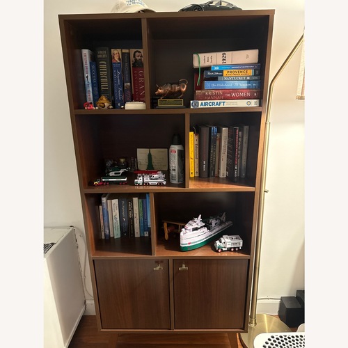 Used Prepac Manufacturing Dark Brown Wood Bookcase for sale on AptDeco