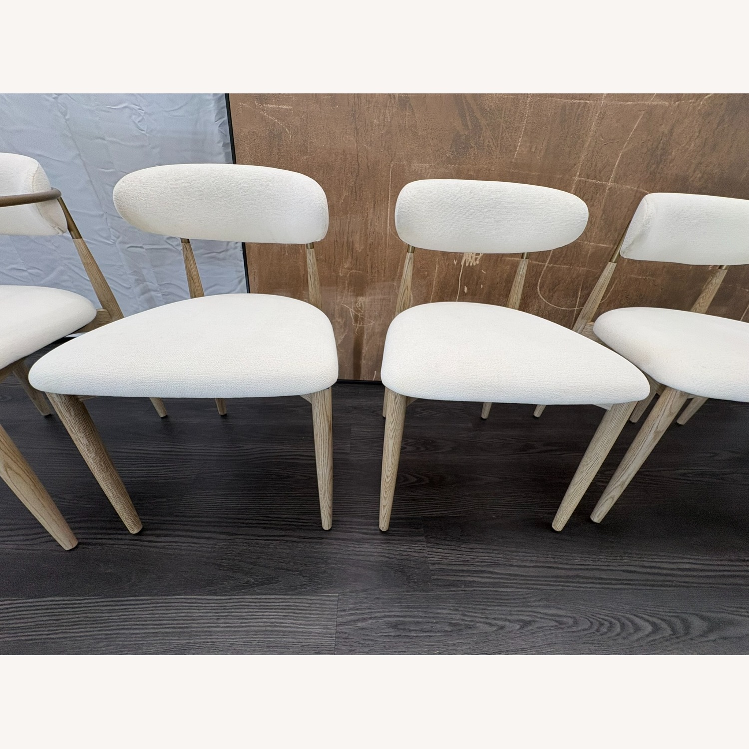 Restoration Hardware Arno Fabric Dining Chairs Complete Set of 6 - image-5