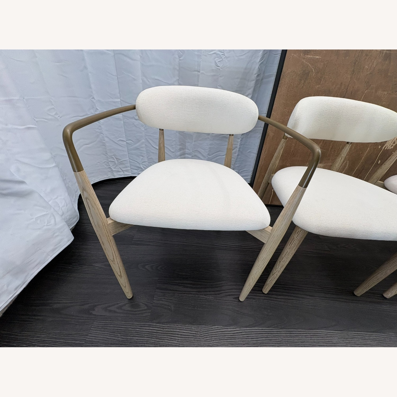 Restoration Hardware Arno Fabric Dining Chairs Complete Set of 6 - image-4