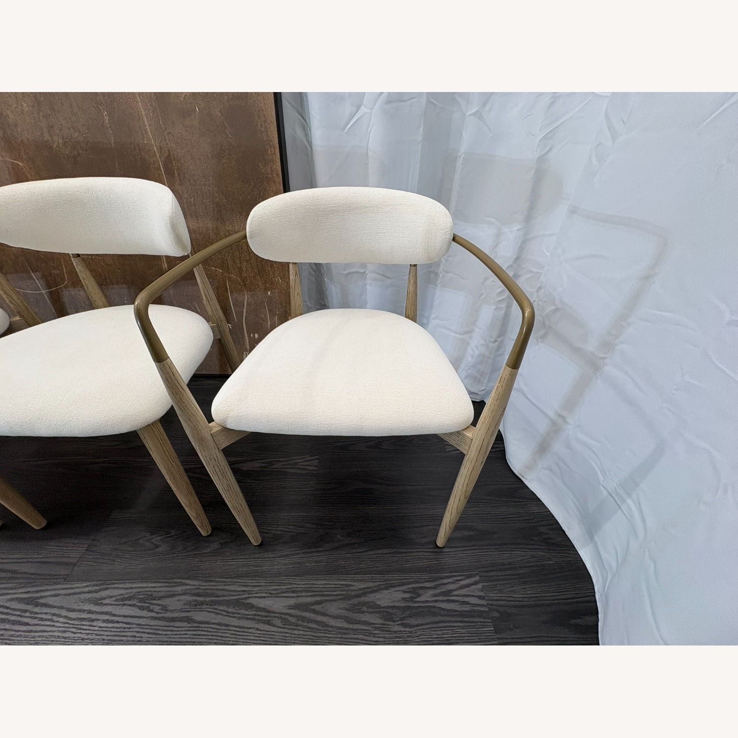 Restoration Hardware Arno Fabric Dining Chairs Complete Set of 6 - image-2
