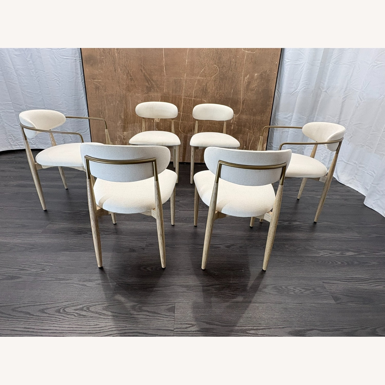 Restoration Hardware Arno Fabric Dining Chairs Complete Set of 6 - image-15
