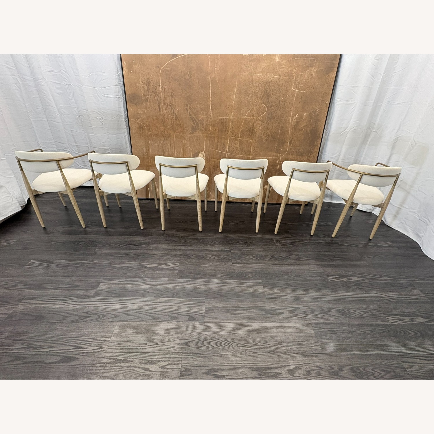 Restoration Hardware Arno Fabric Dining Chairs Complete Set of 6 - image-28