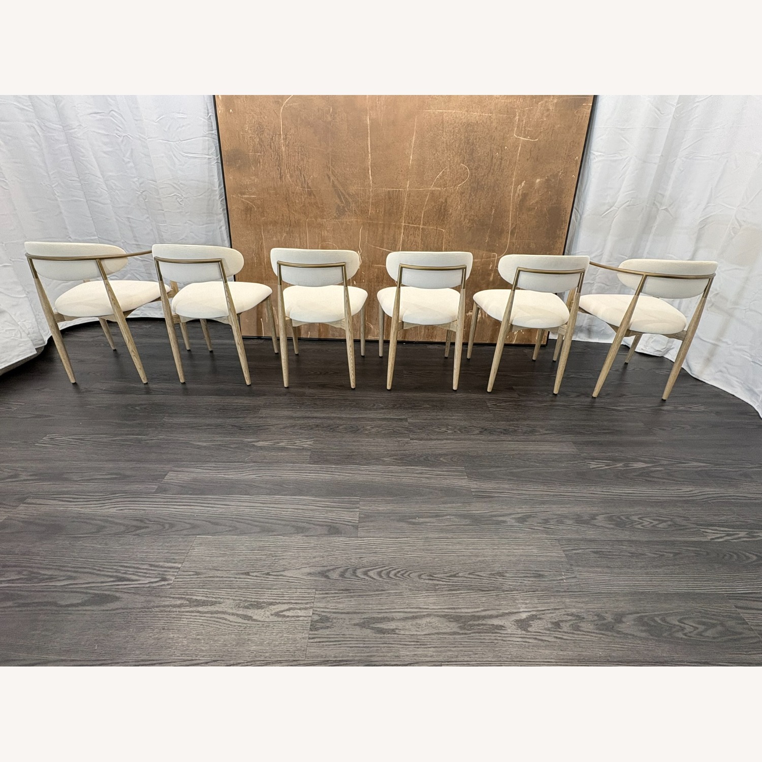 Restoration Hardware Arno Fabric Dining Chairs Complete Set of 6 - image-3