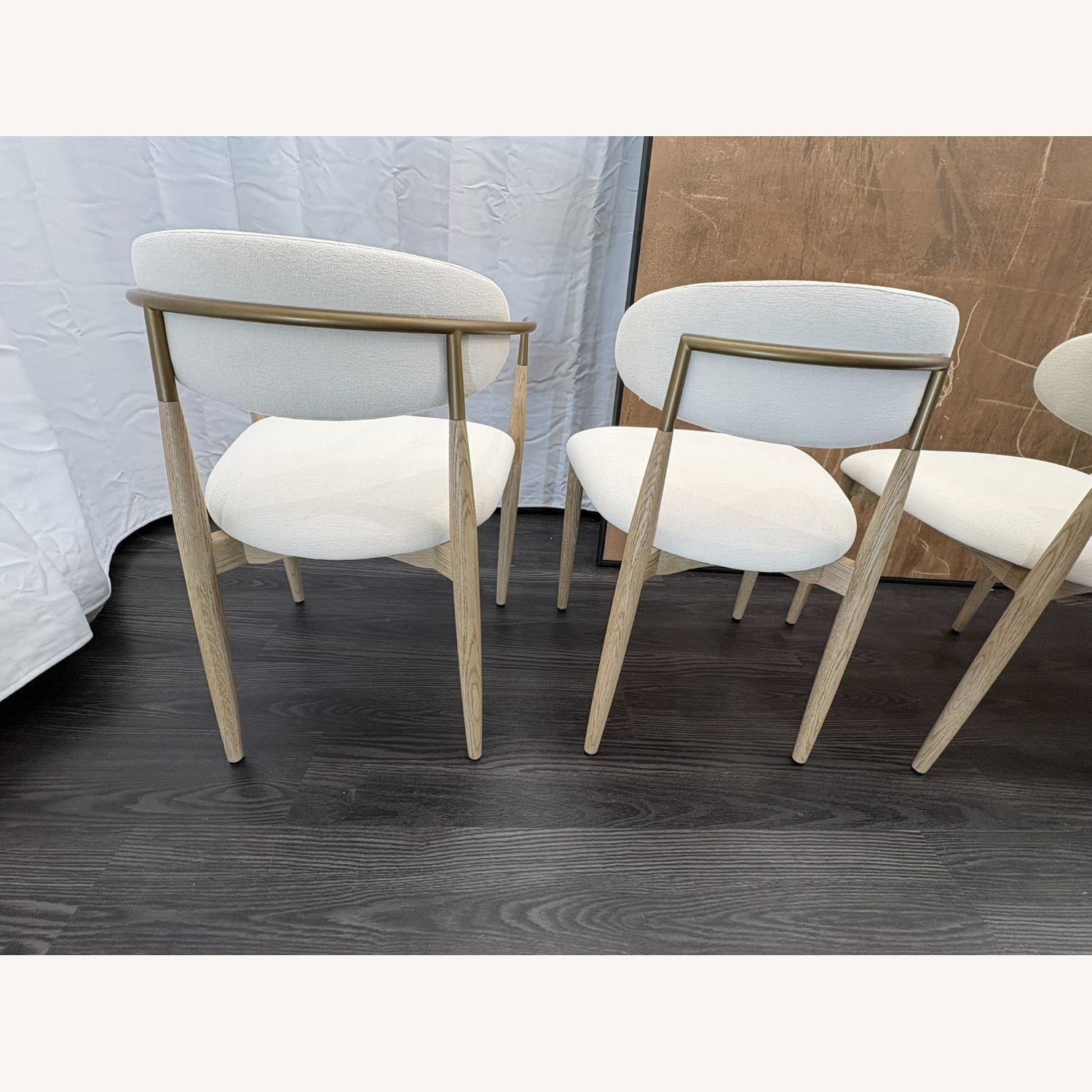 Restoration Hardware Arno Fabric Dining Chairs Complete Set of 6 - image-7