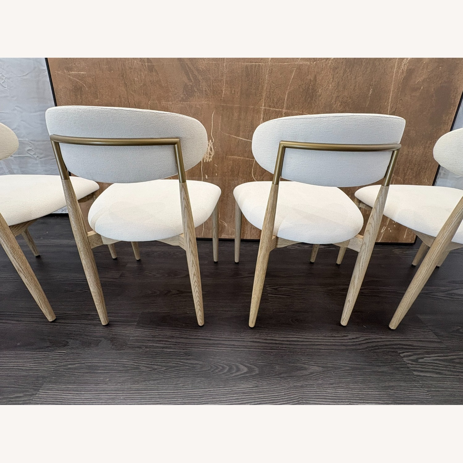 Restoration Hardware Arno Fabric Dining Chairs Complete Set of 6 - image-8