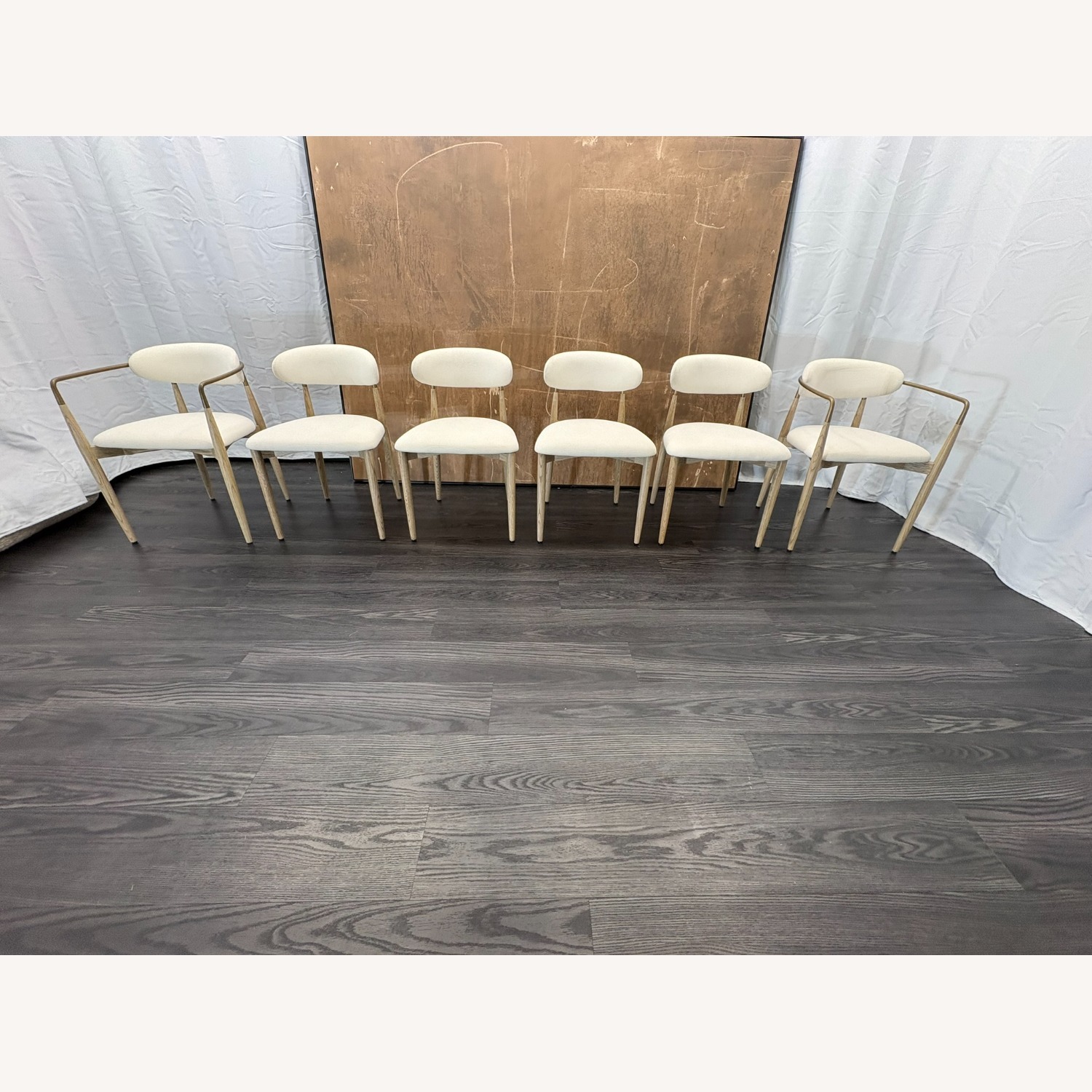 Restoration Hardware Arno Fabric Dining Chairs Complete Set of 6 - image-29