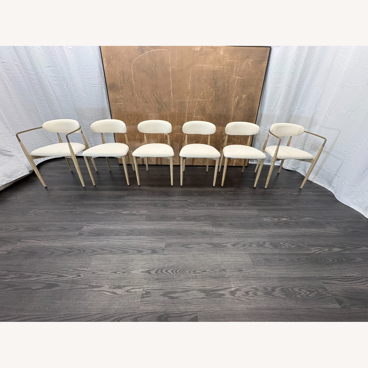 Restoration Hardware Arno Fabric Dining Chairs Complete Set of 6 - image-19
