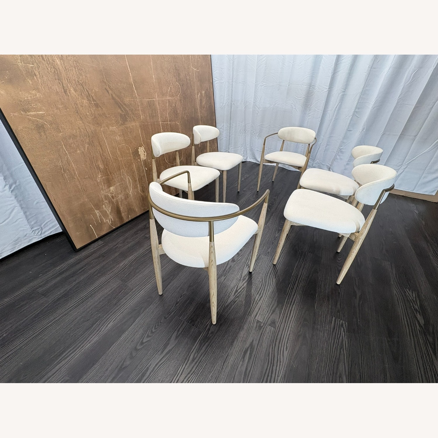 Restoration Hardware Arno Fabric Dining Chairs Complete Set of 6 - image-20