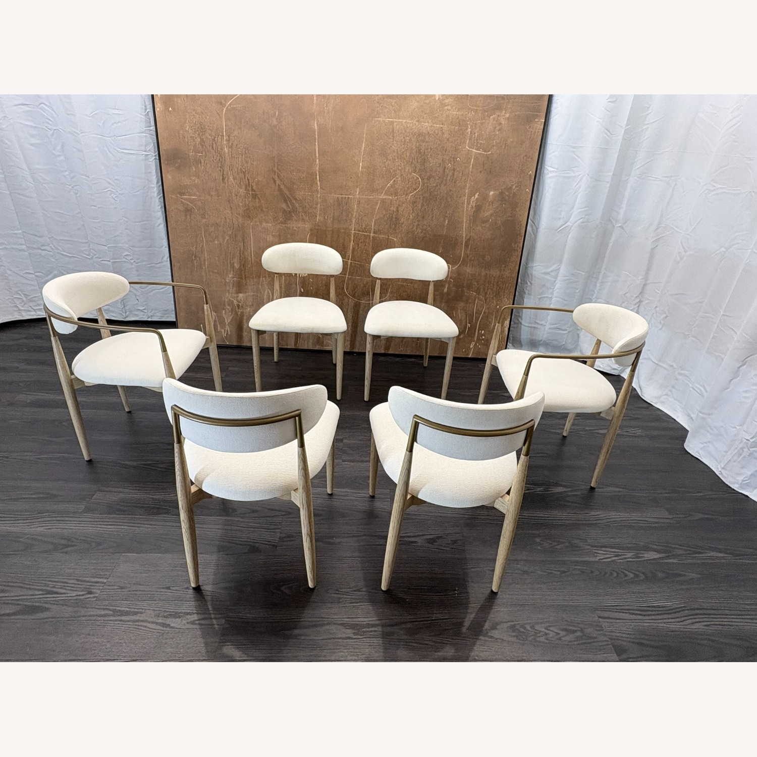 Restoration Hardware Arno Fabric Dining Chairs Complete Set of 6 - image-16