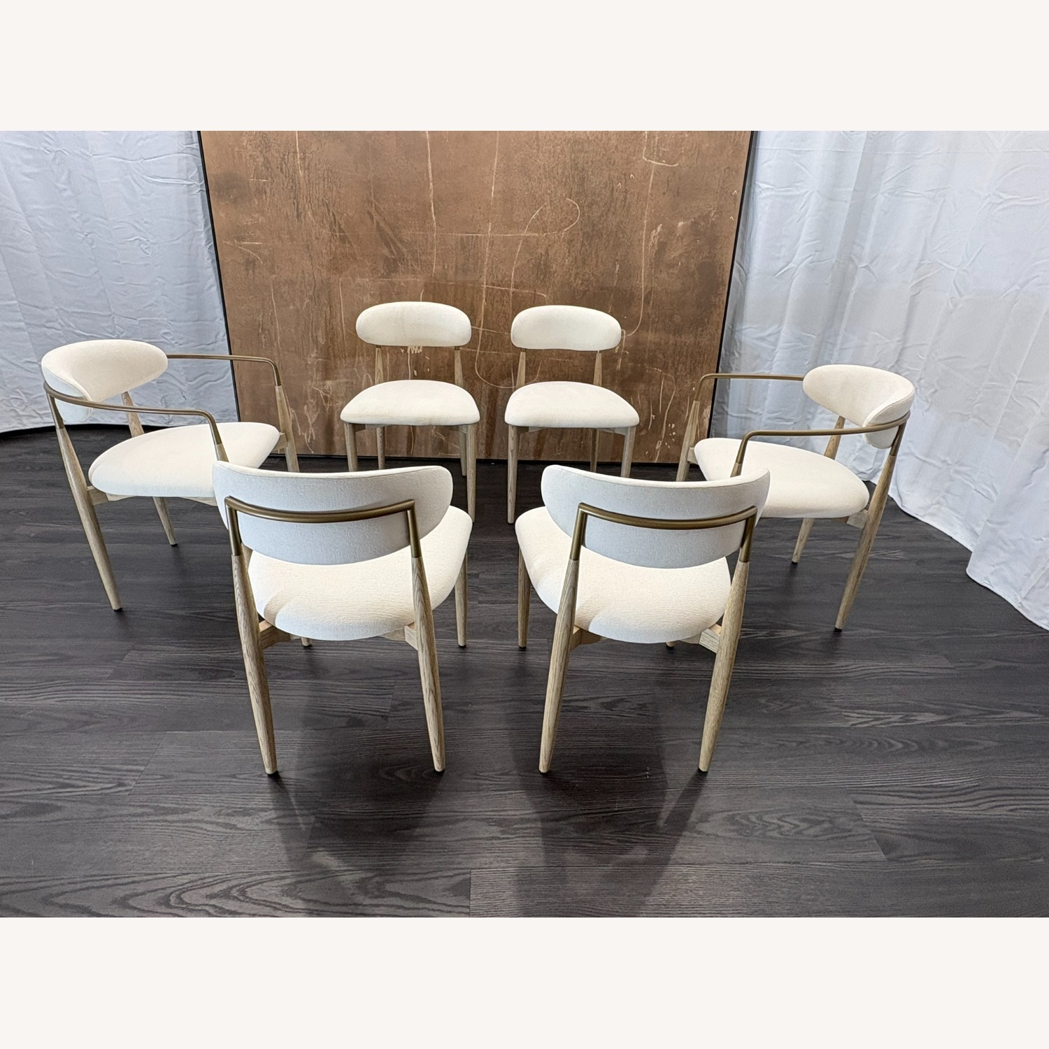 Restoration Hardware Arno Fabric Dining Chairs Complete Set of 6 - image-14